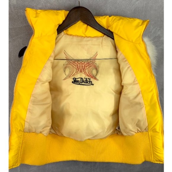 VON DUTCH!! Very unique down vest with removable h